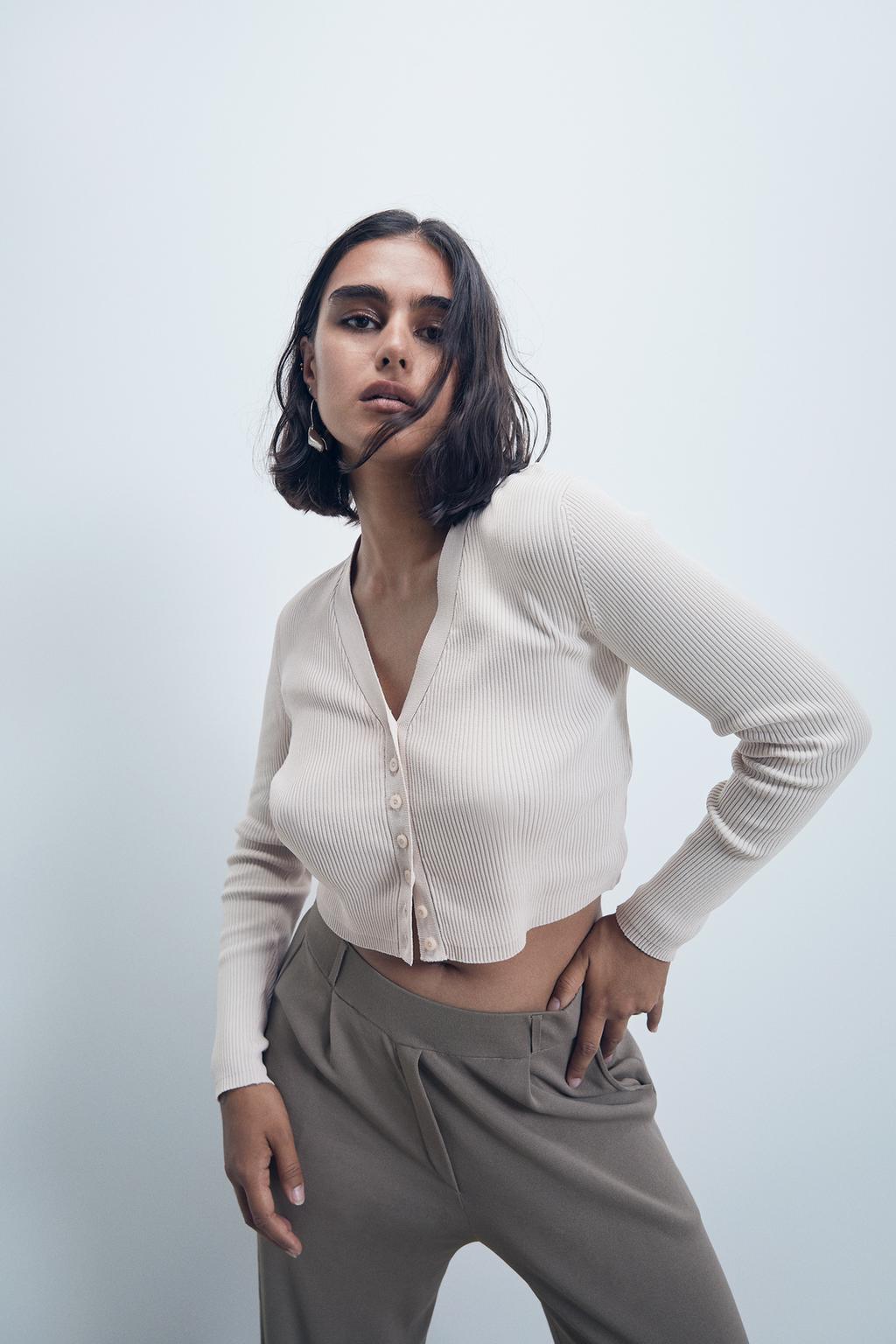 Knit cropped cardigan