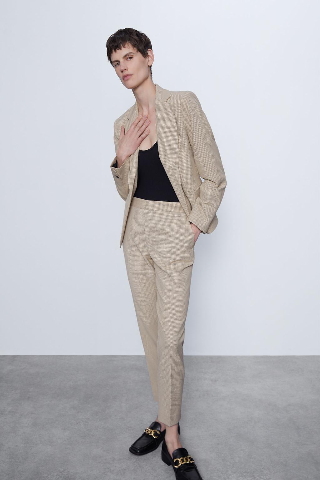 Textured skinny trousers