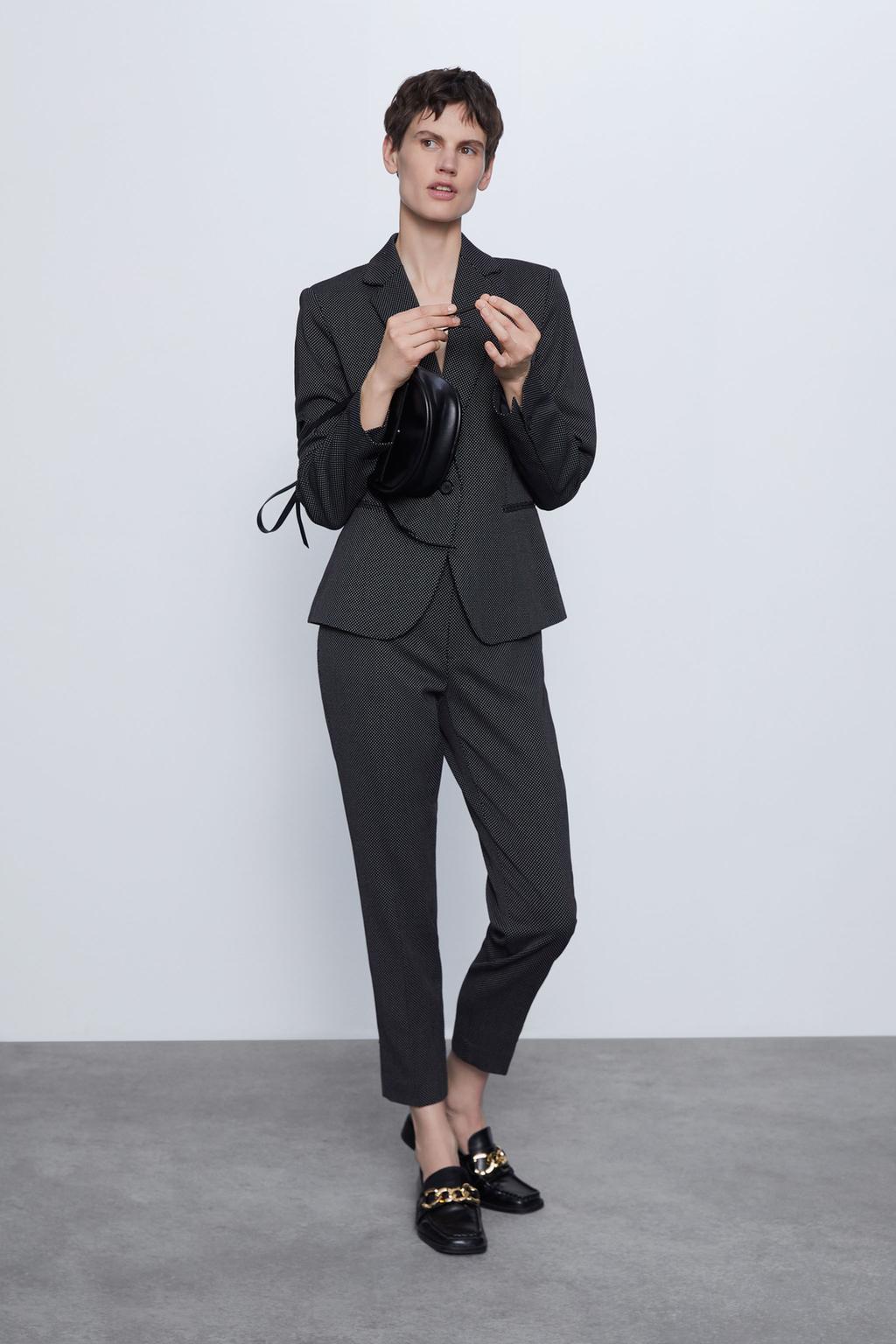 Textured skinny pants