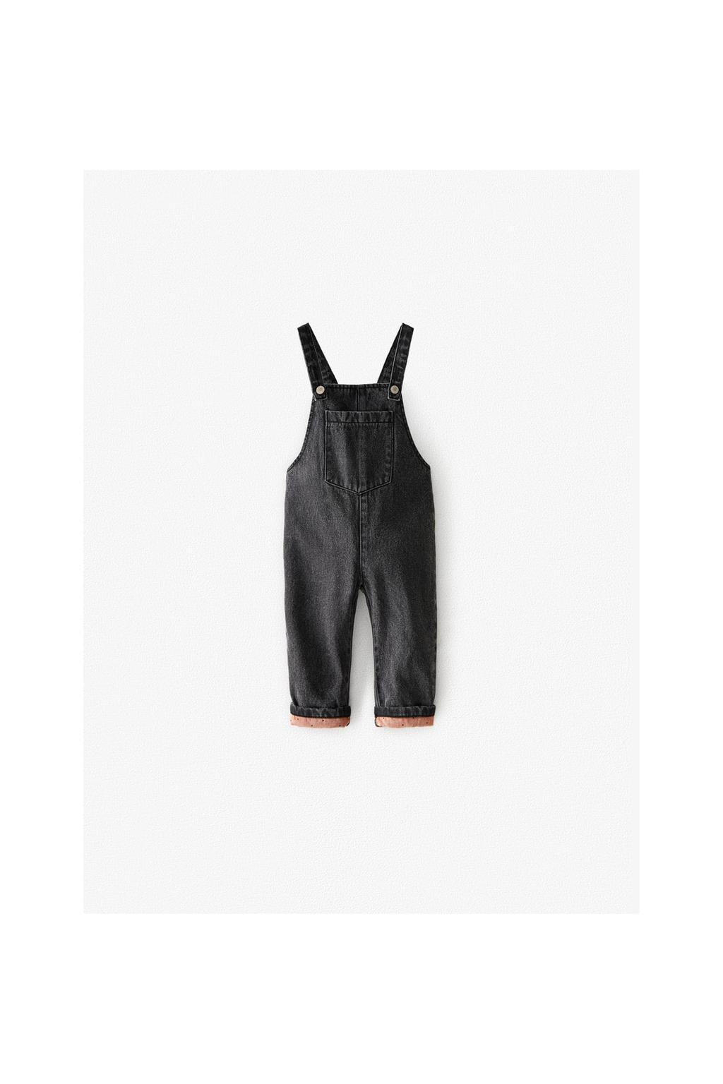 Plain denim dungarees