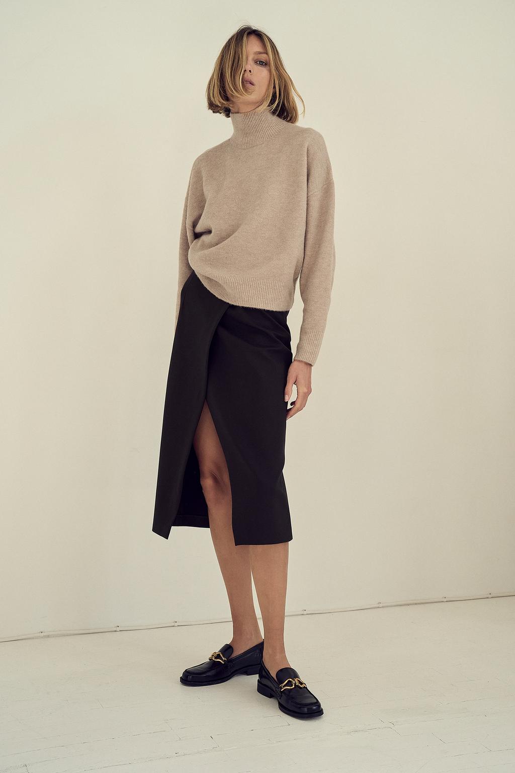Soft high neck sweater