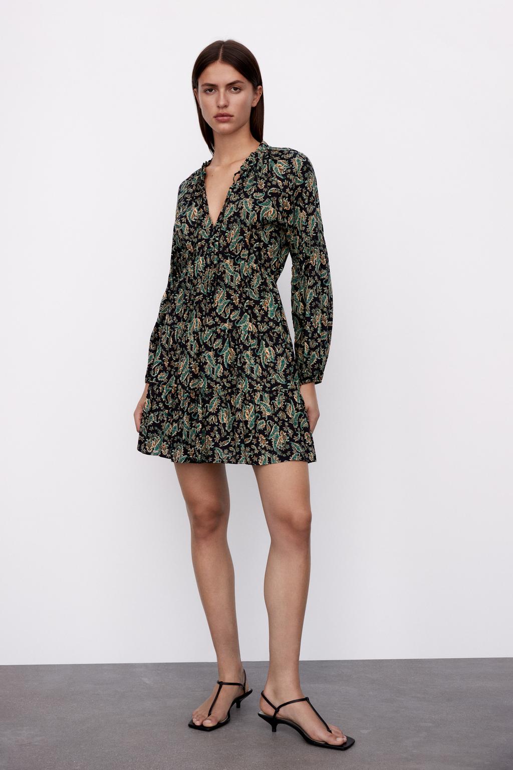Patterned mini dress