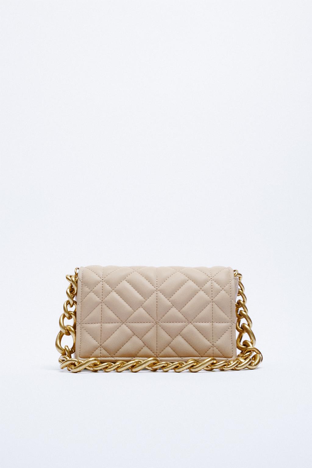 Quilted chain shoulder bag