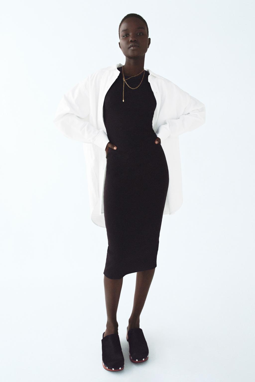 Rib knit dress