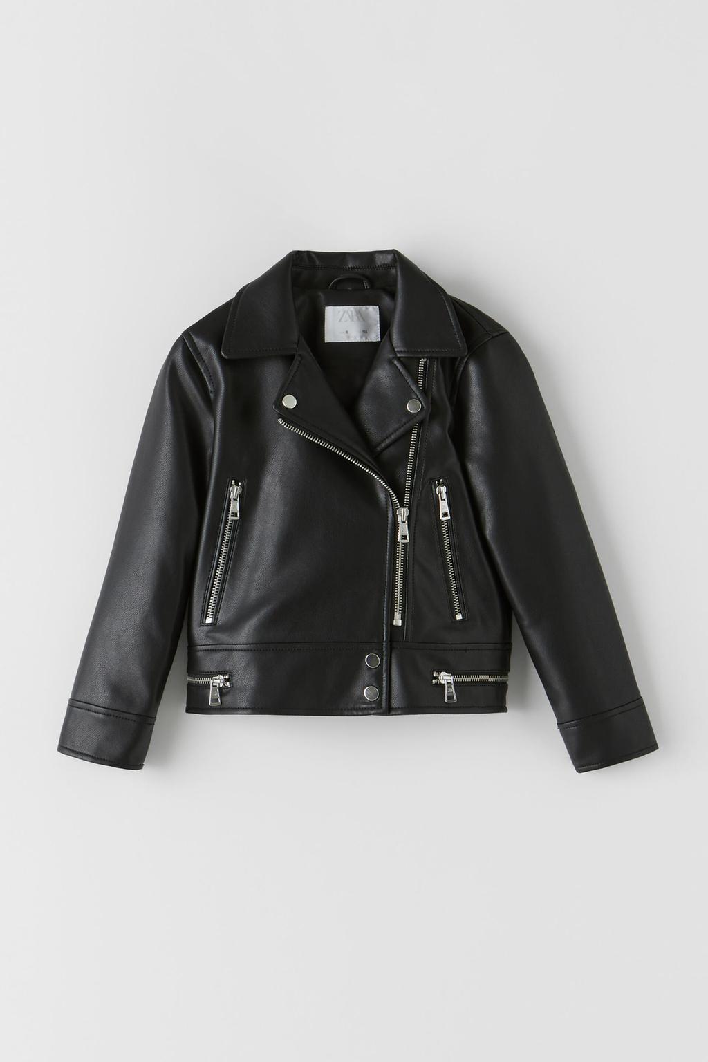 Leather-effect biker jacket