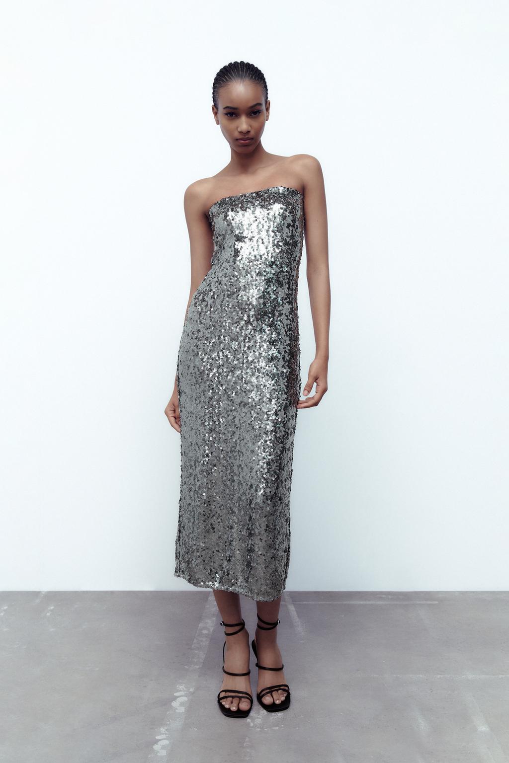 cos striped sequin dress COS Striped sequin maxi dress, Size XS / 34 Secondhand Long dresses 65.00