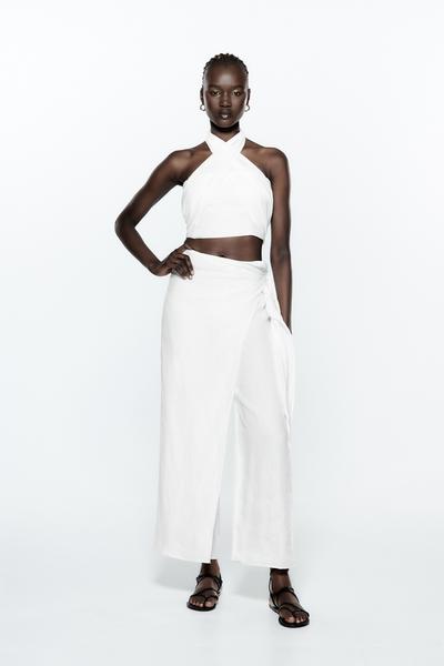 Short linen top
