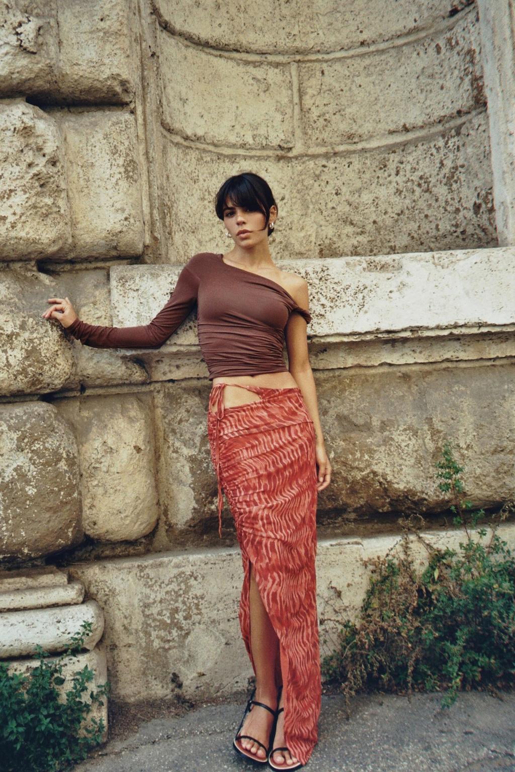 Patterned Tulle Skirt