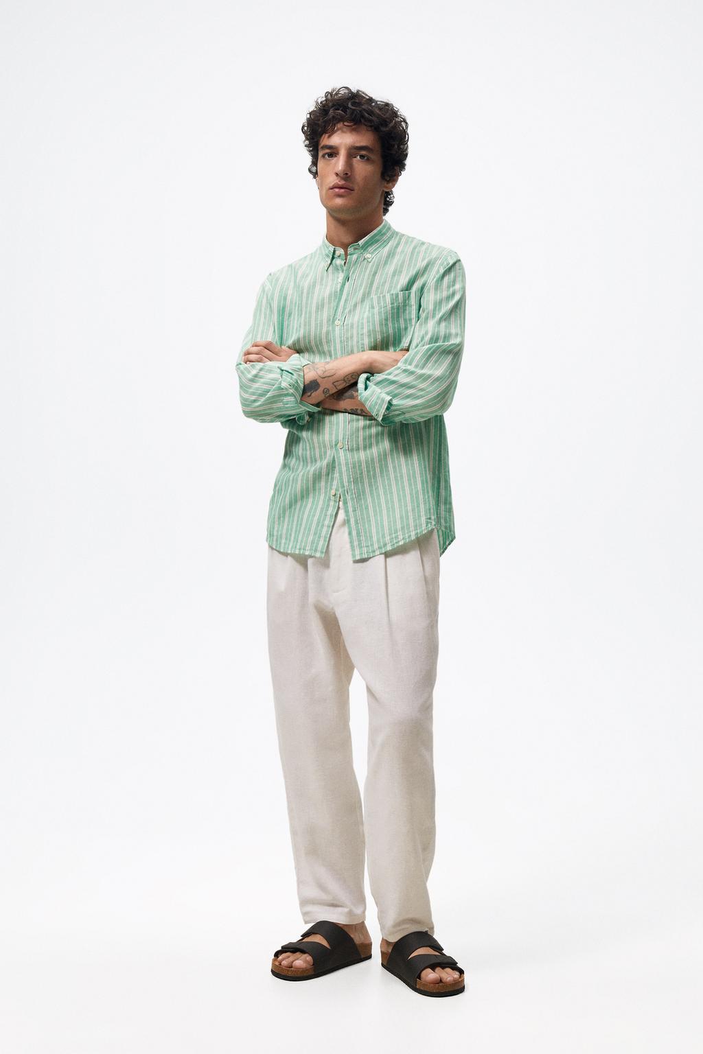 Linen blend shirt