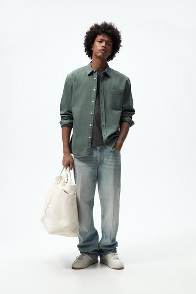 Textured pocket shirt