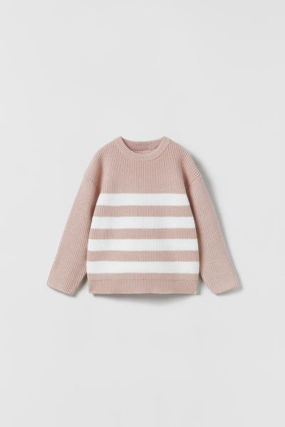 Striped knit sweater
