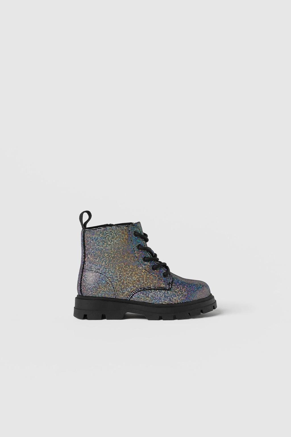 Baby shiny ankle boots