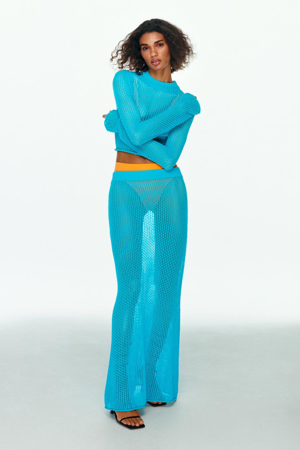 Pointelle knit sweater