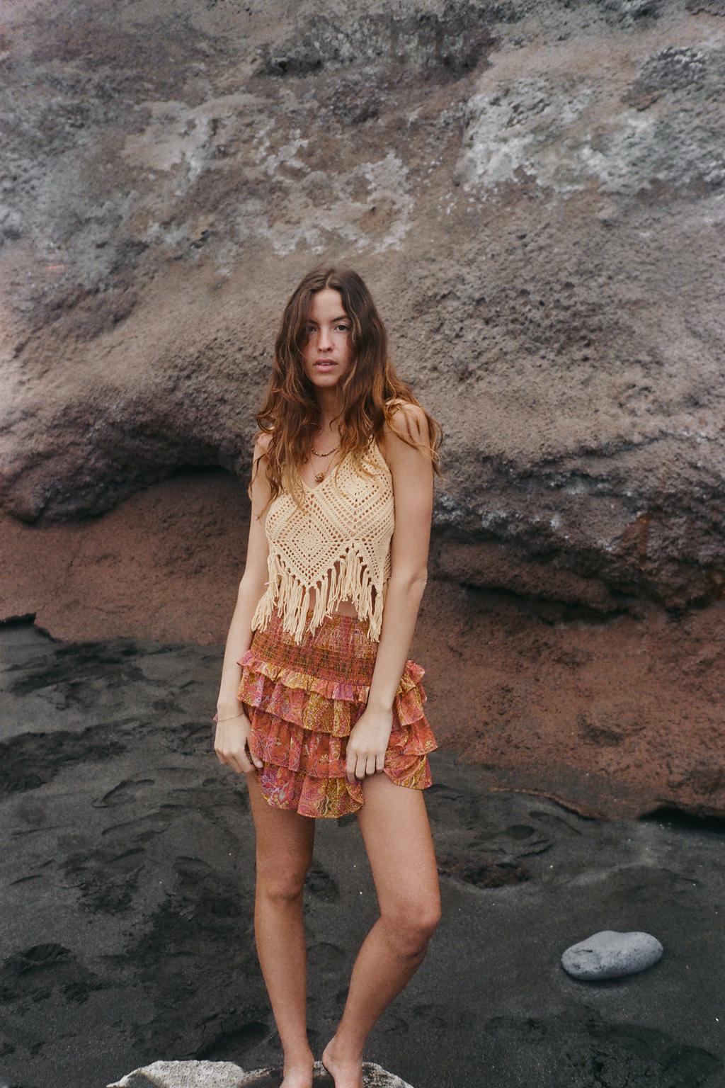 Ruffled Mini Skirt
