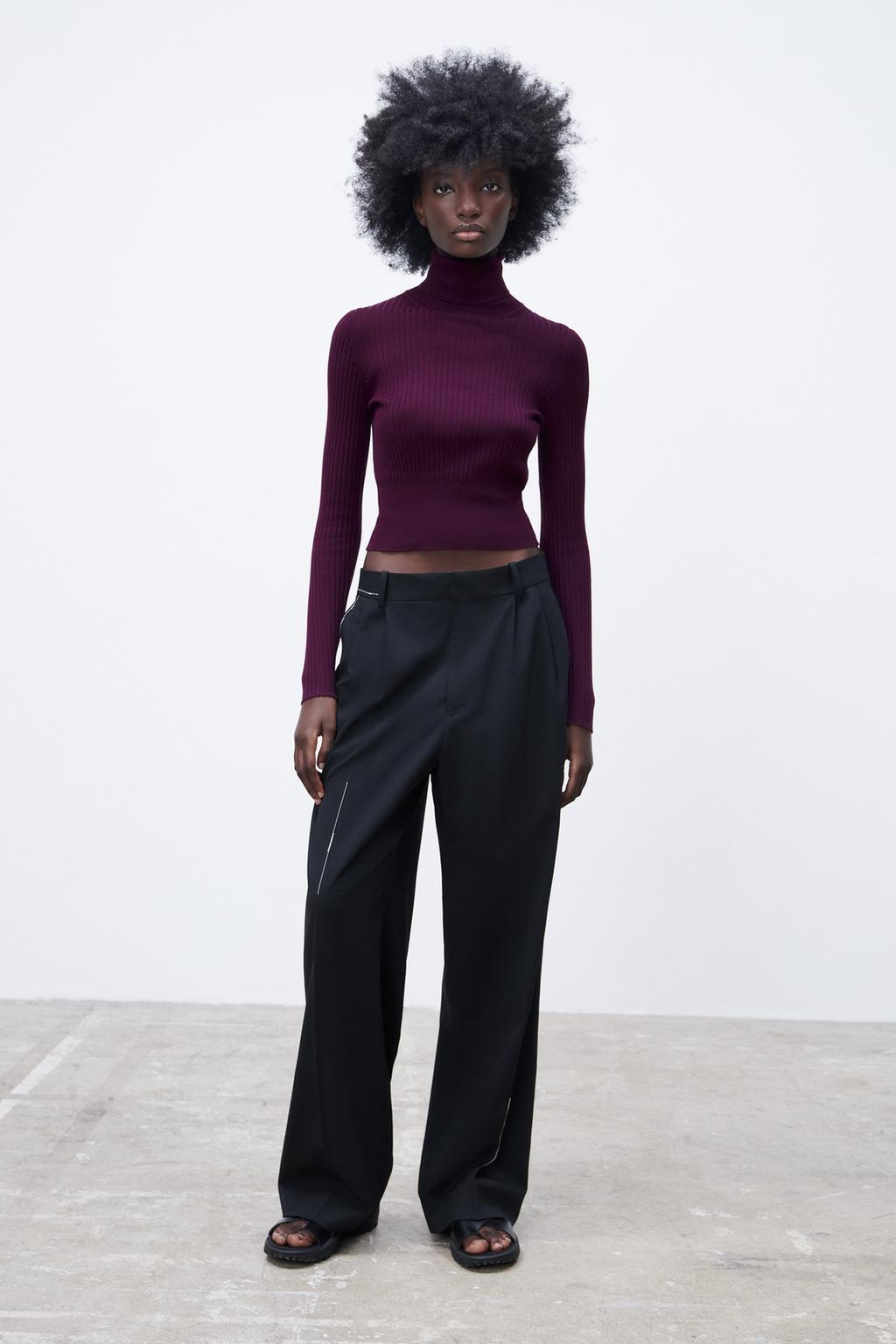 Rib knit sweater