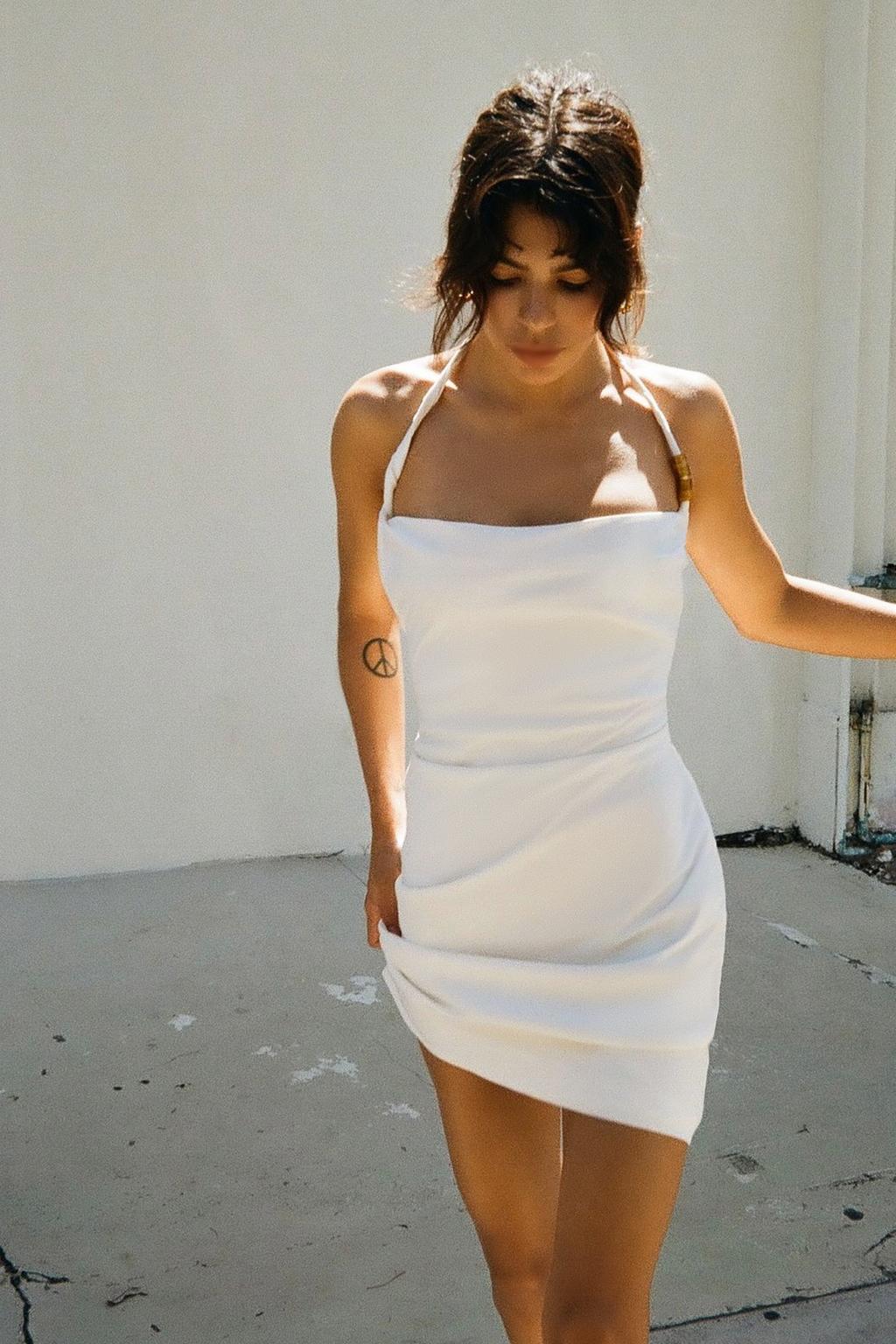 Stretch Linen Blend Dress