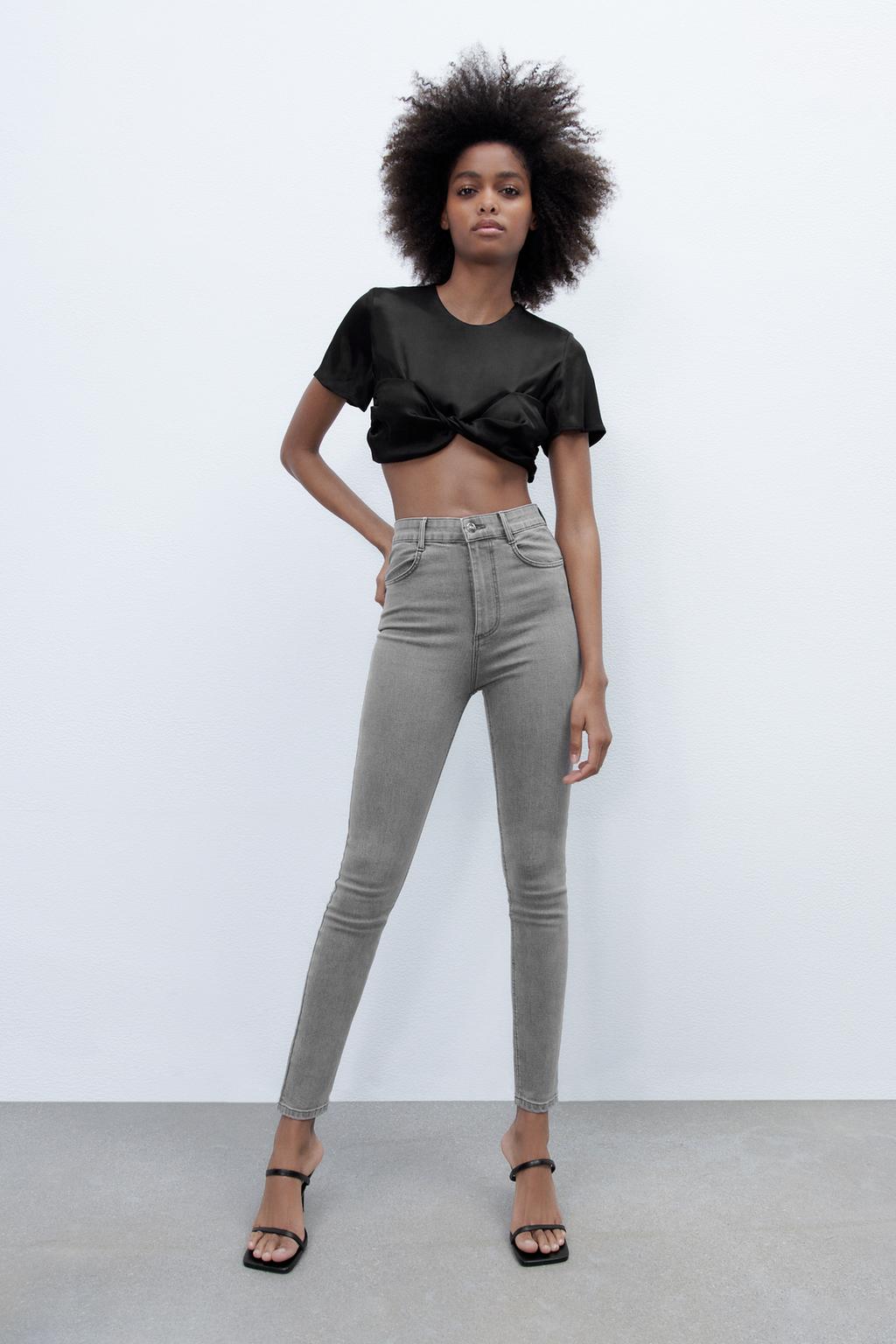 Grey Super Elastic Jeggings
