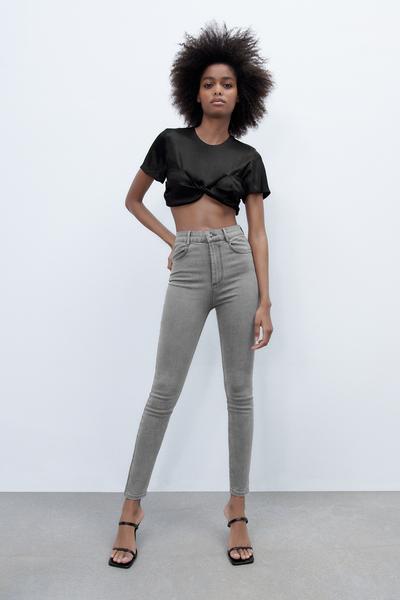 Grey Super Elastic Jeggings