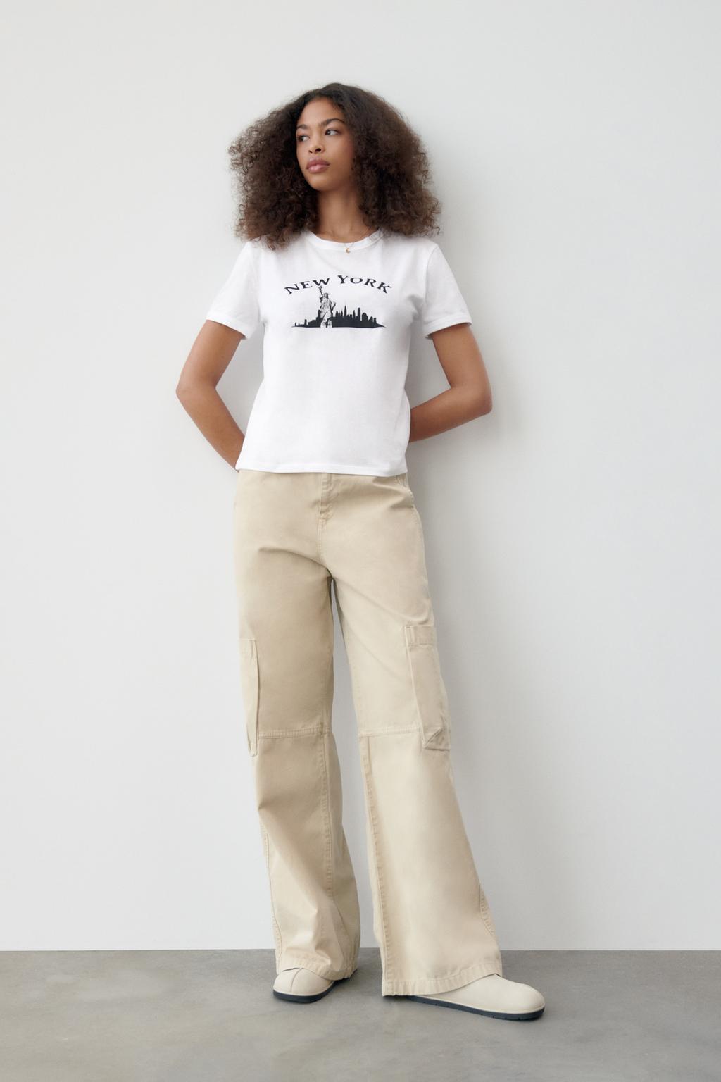 Text print T‑shirt
