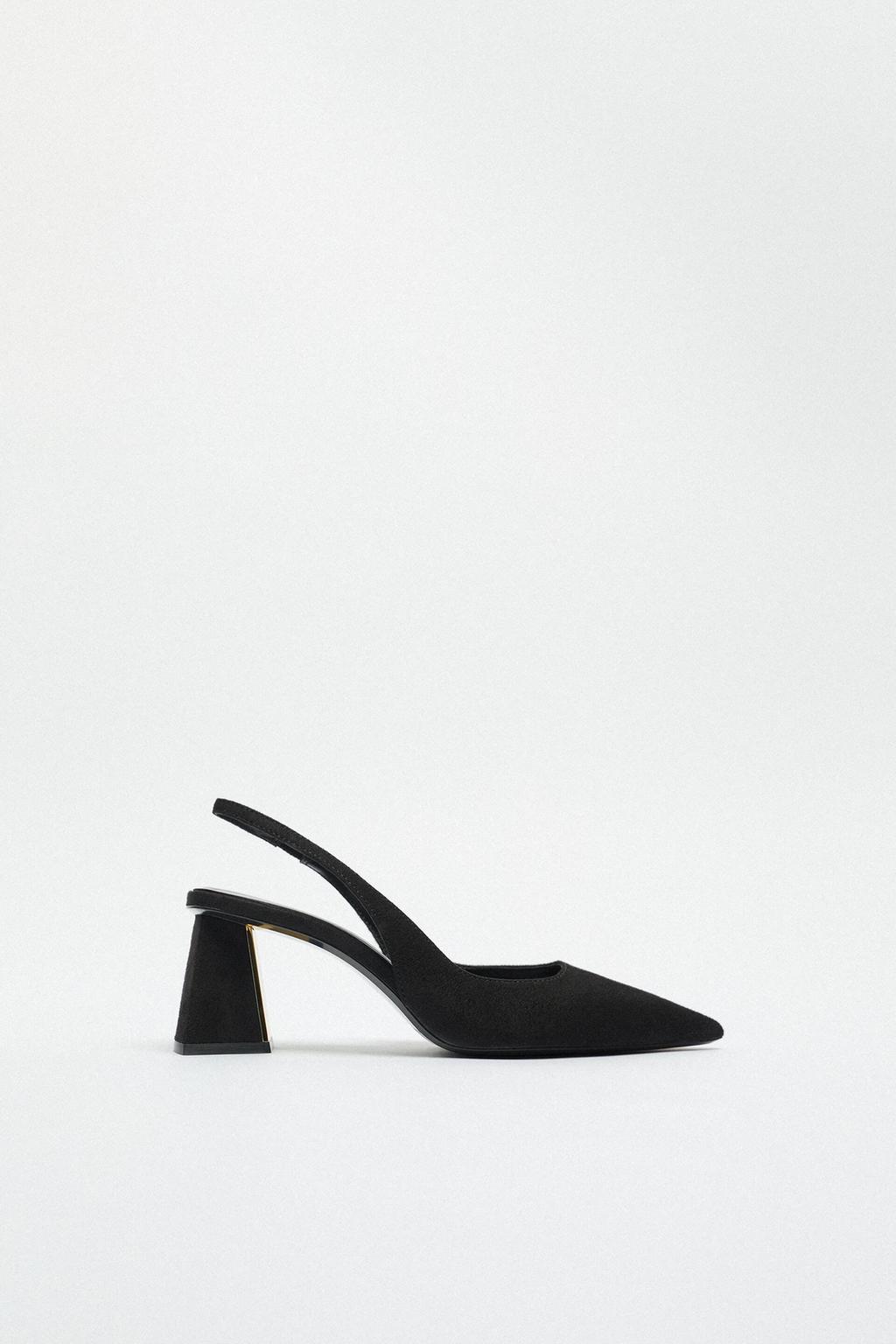 Block Heel Slingback Shoes