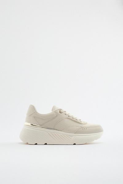 Ecru Chunky Sole Trainers