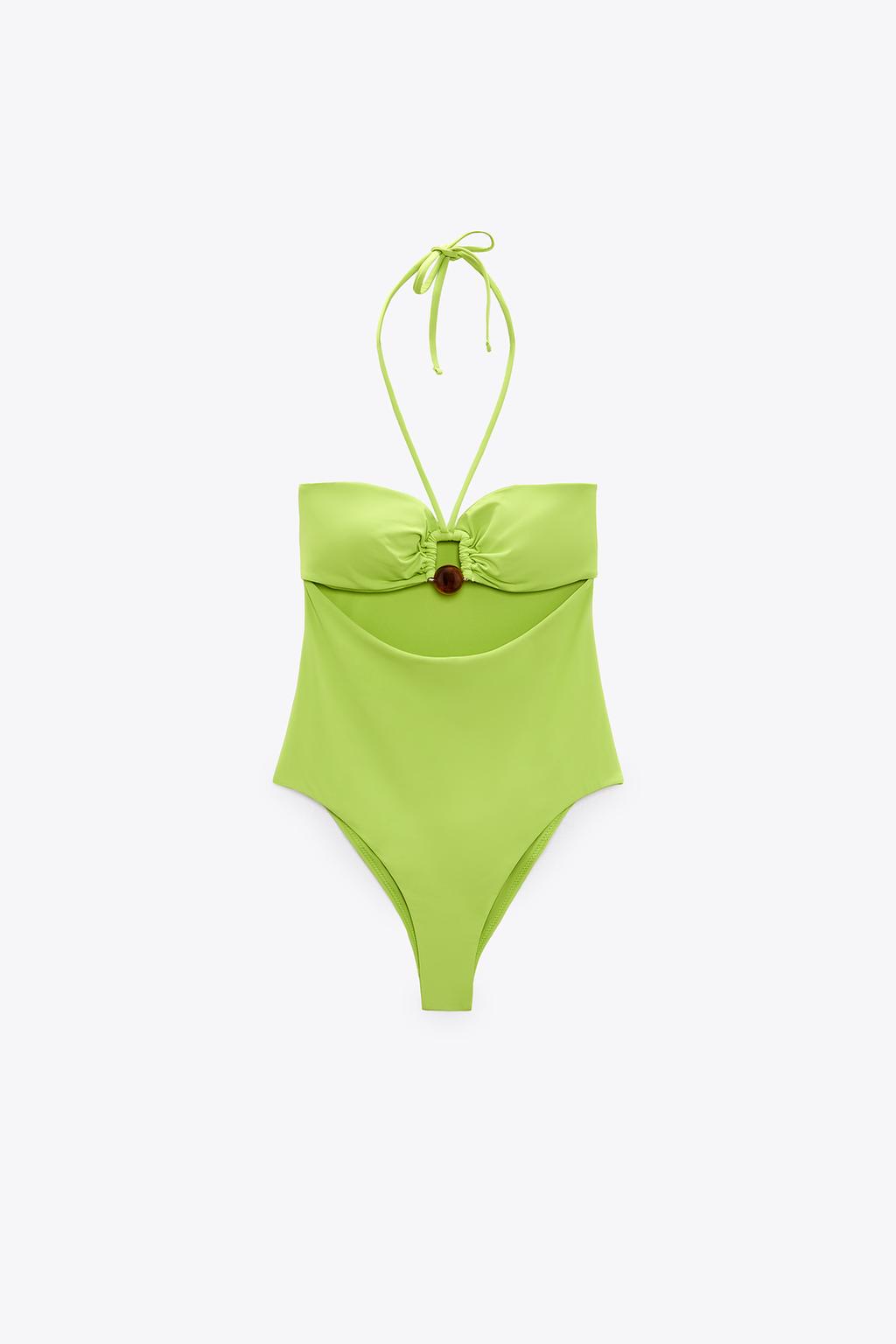 Beaded bandeau swimsuit