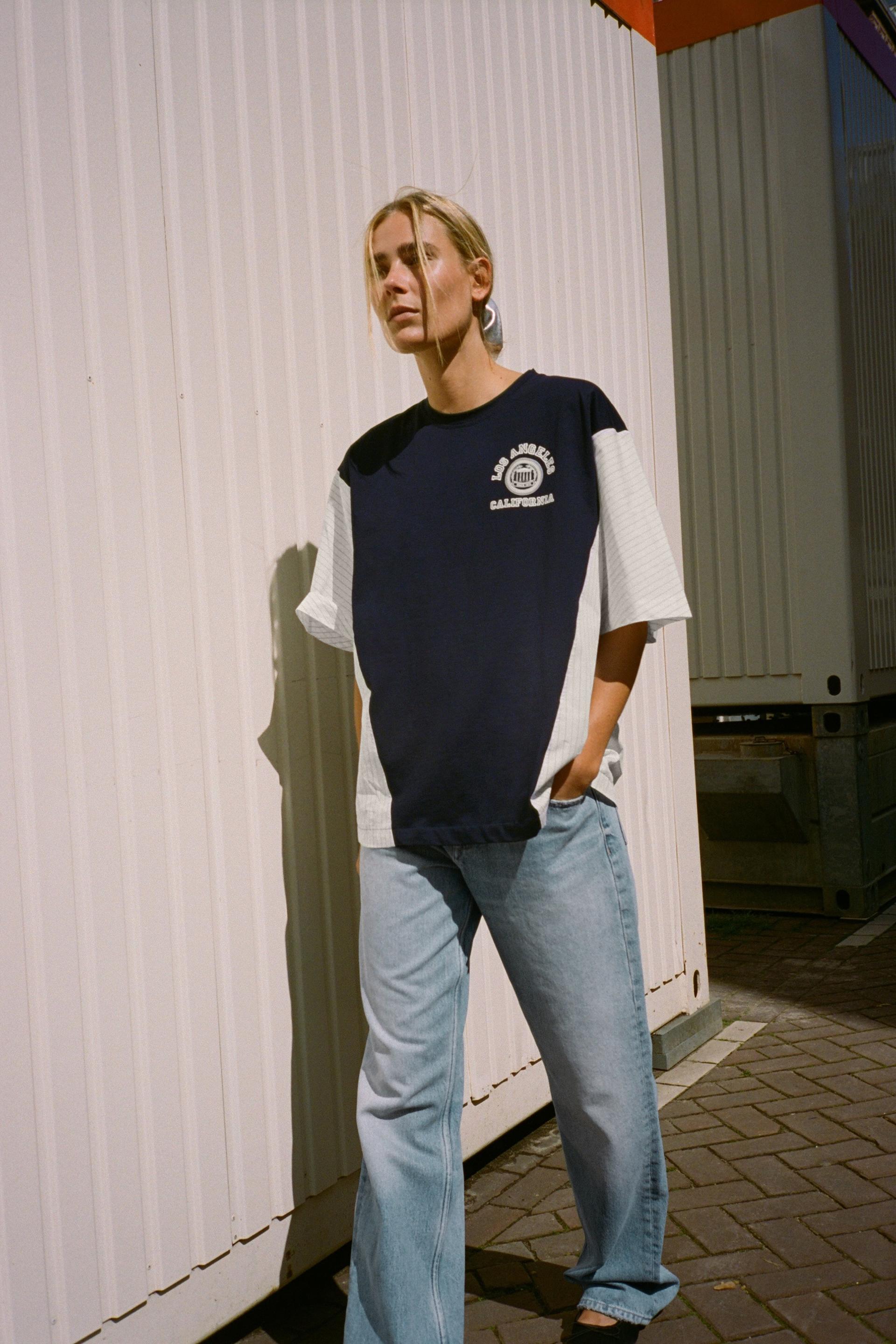 College contrast t-shirt