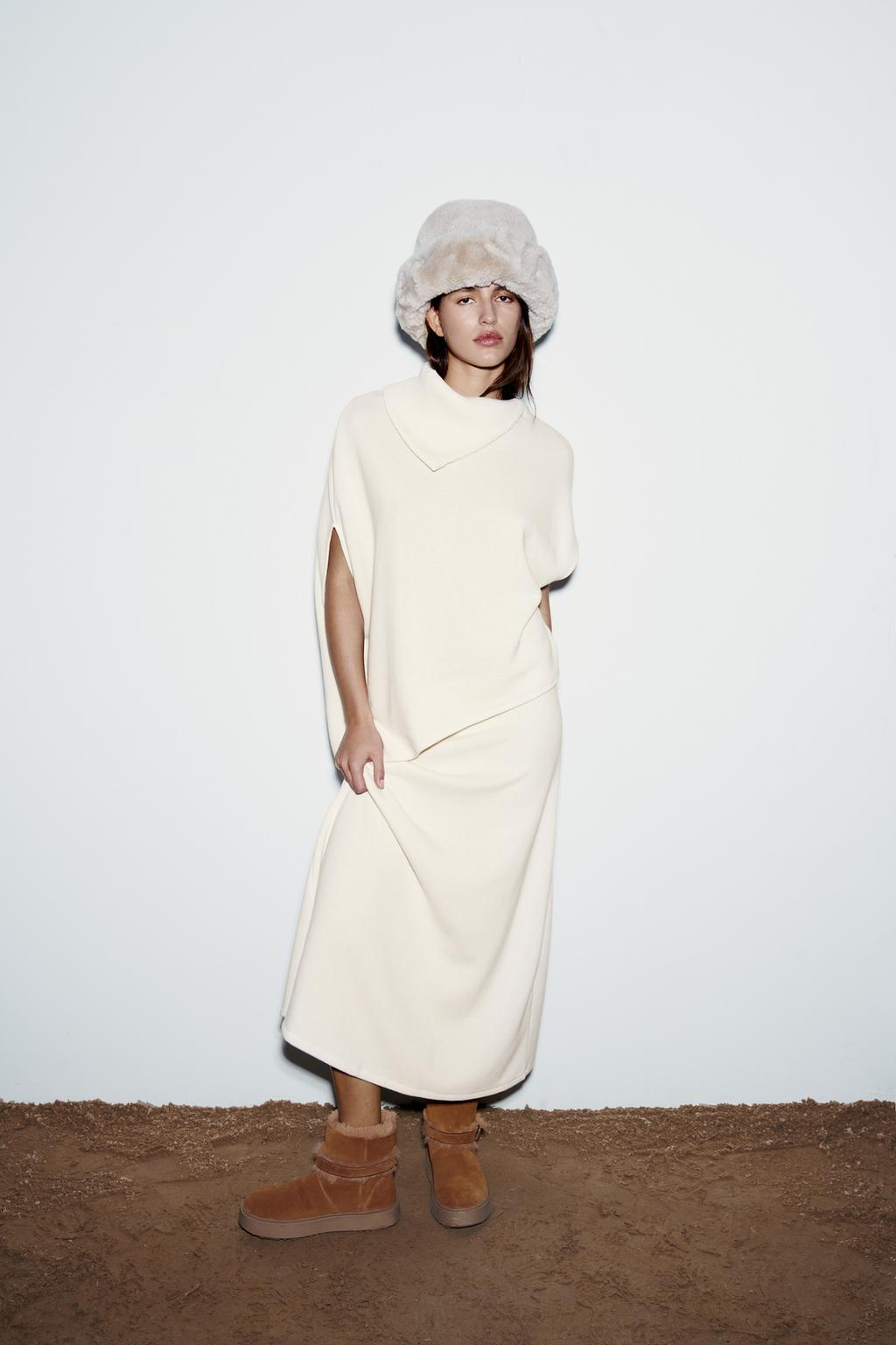 Asymmetric soft sweater