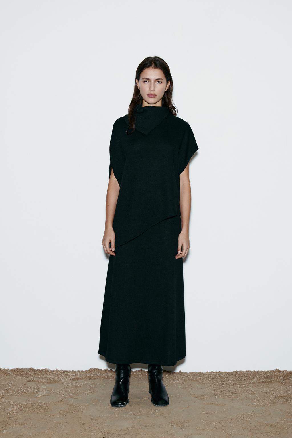 Asymmetric soft sweater