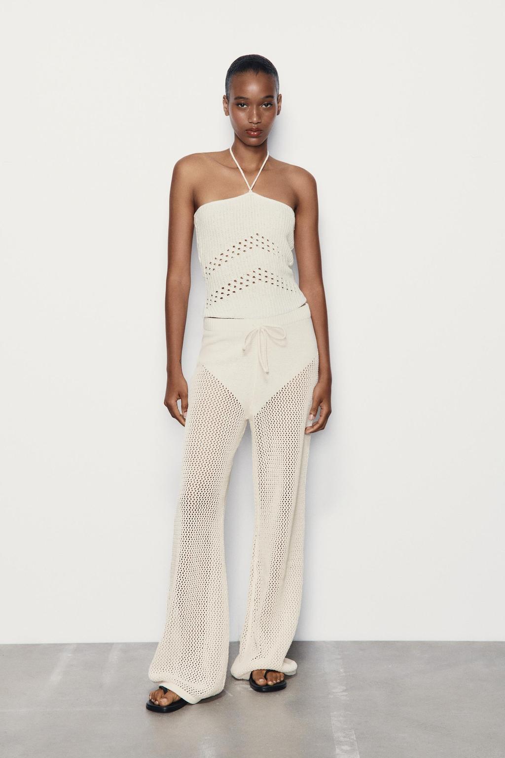 Chenille halterneck top