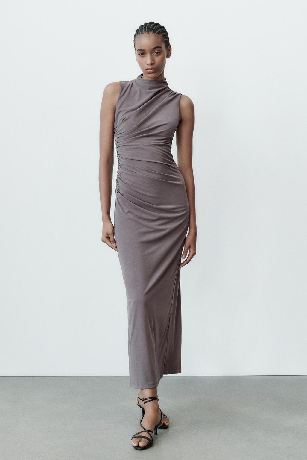 Draped Midi Dress