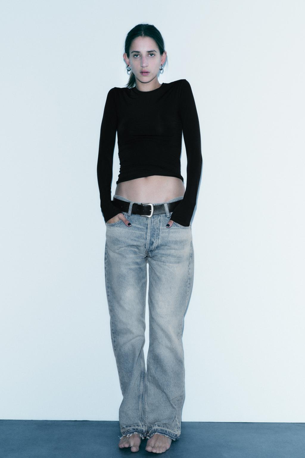 Long-Sleeve Polyamide Top
