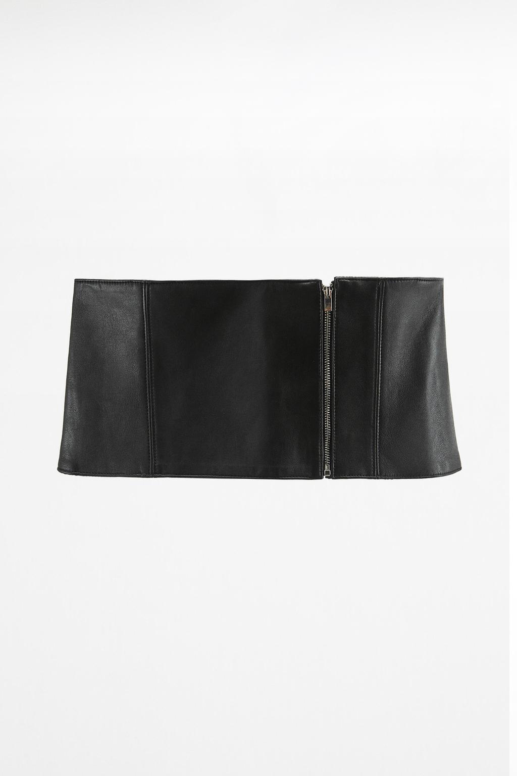 Wide Leather Corset Belt