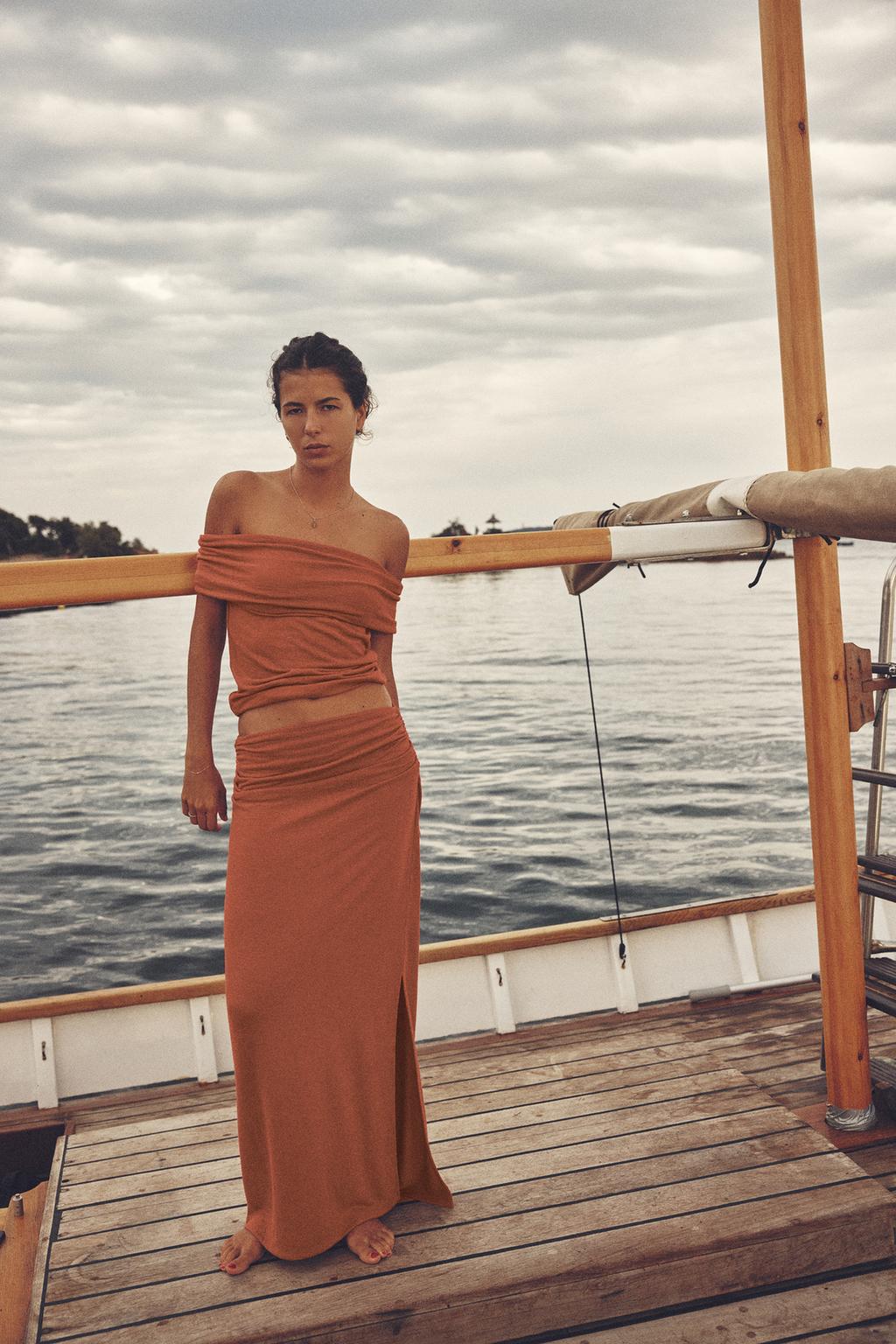 Rustic strapless top