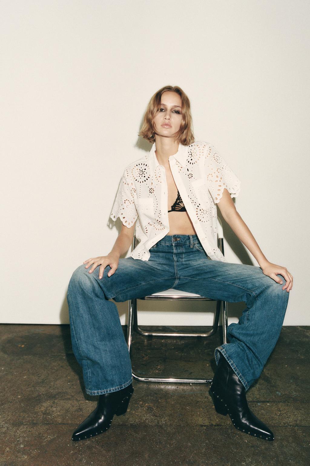 Cutwork embroidery shirt