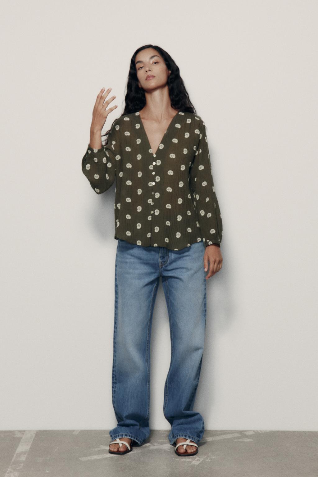 Embroidered rustic top