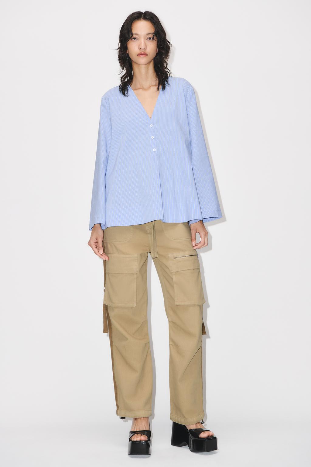 Striped Poplin Blouse