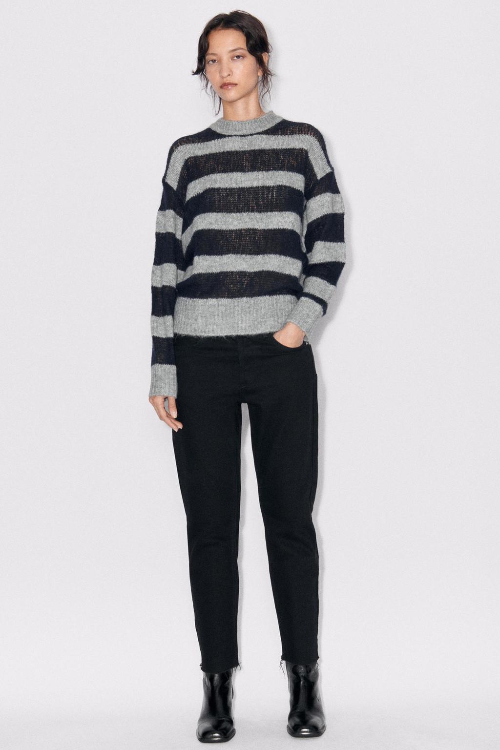 Striped knit sweater