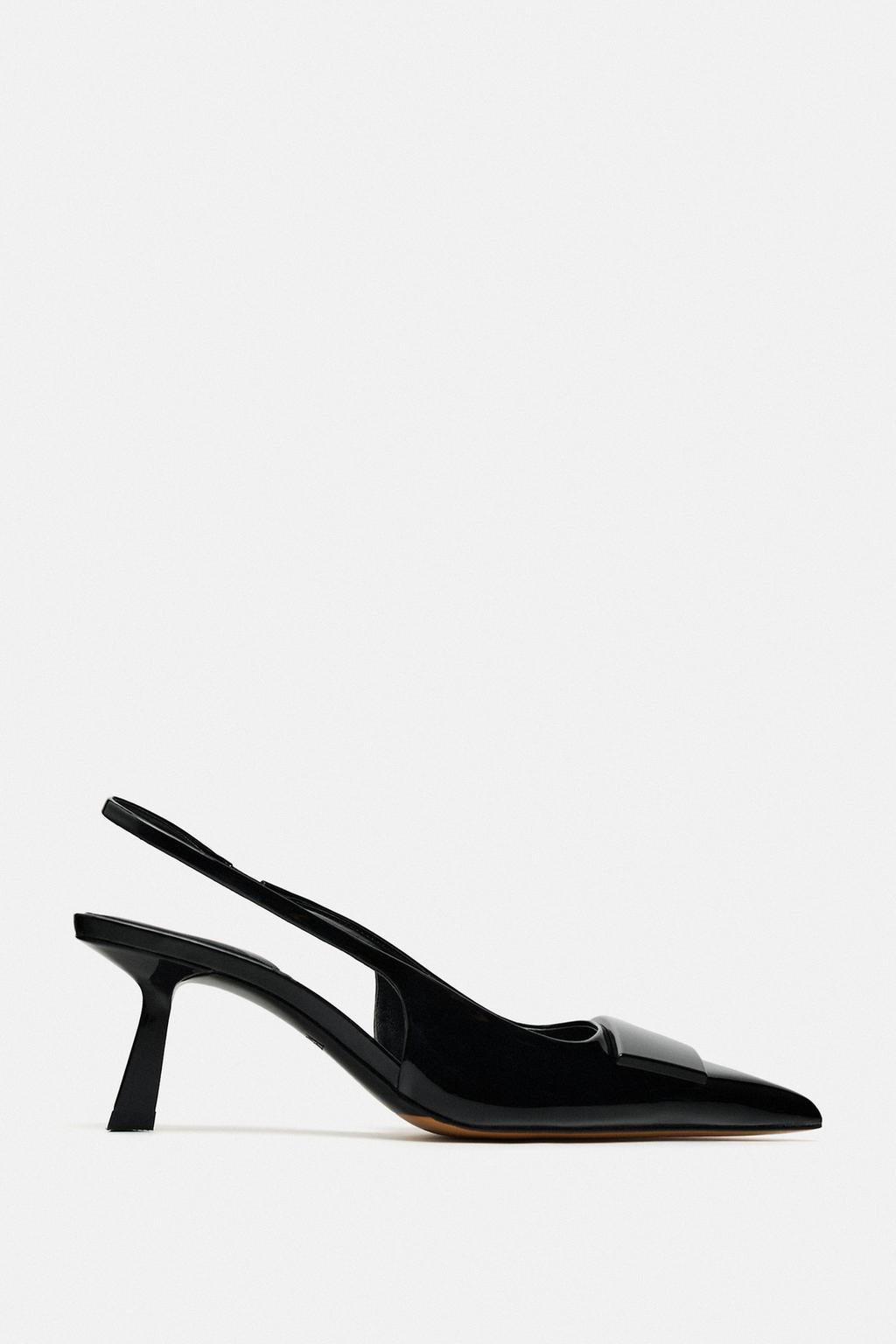 Heeled slingback shoes
