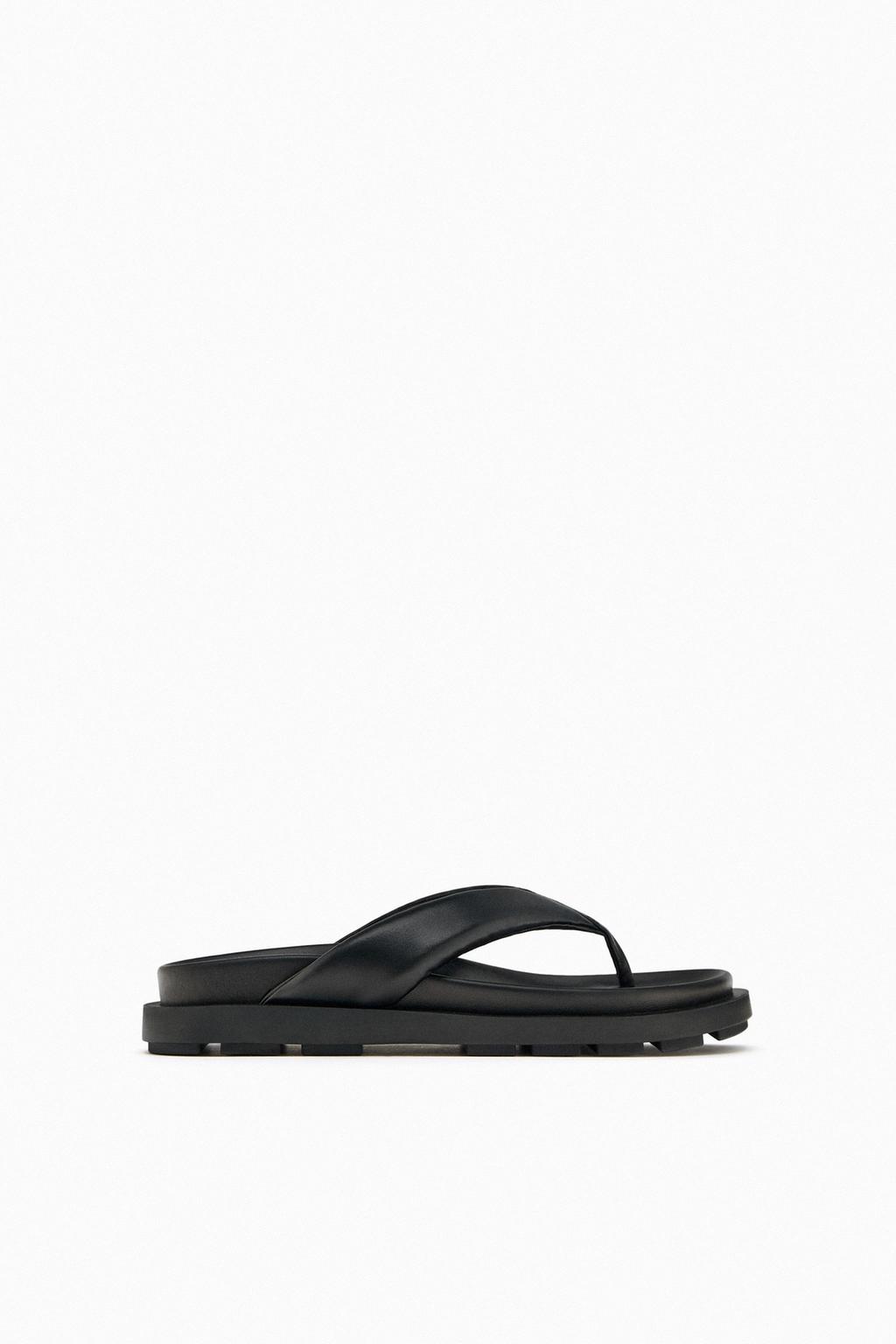 Padded flat sandals