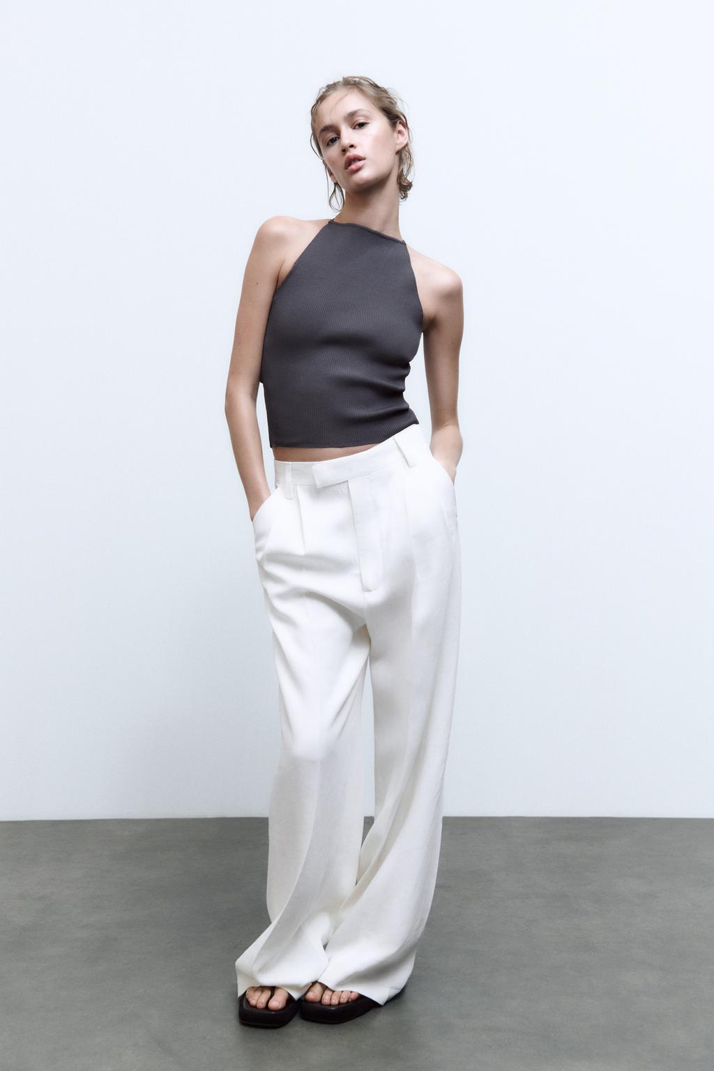 Knit top open back