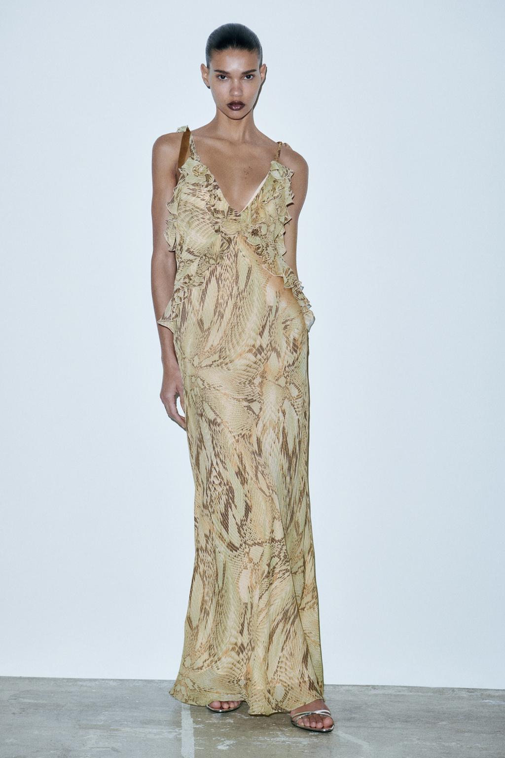 Midi dress animal print