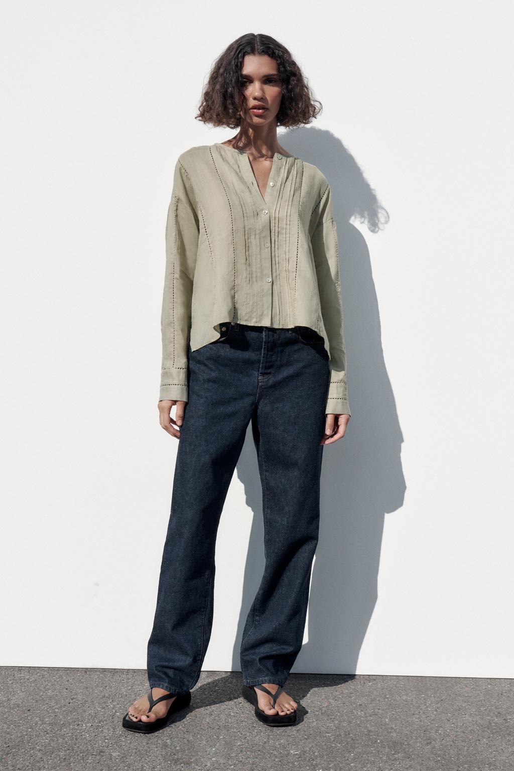 Ramie Trim Blouse