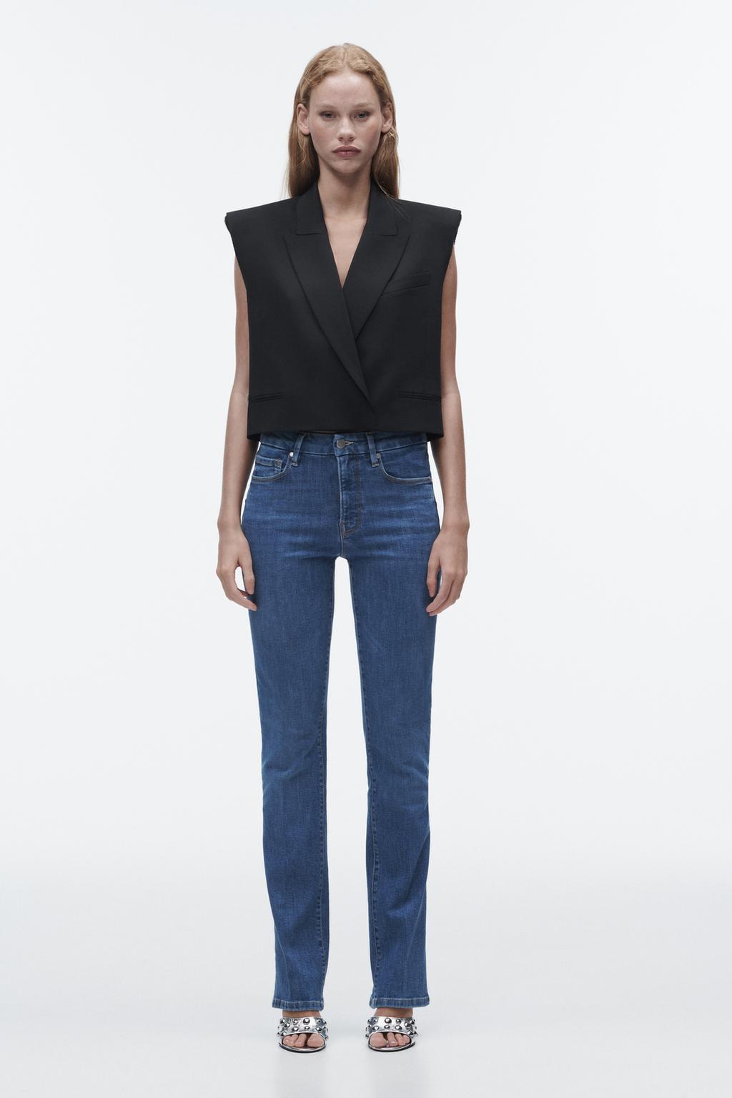 High-Waist Bootcut Jeans