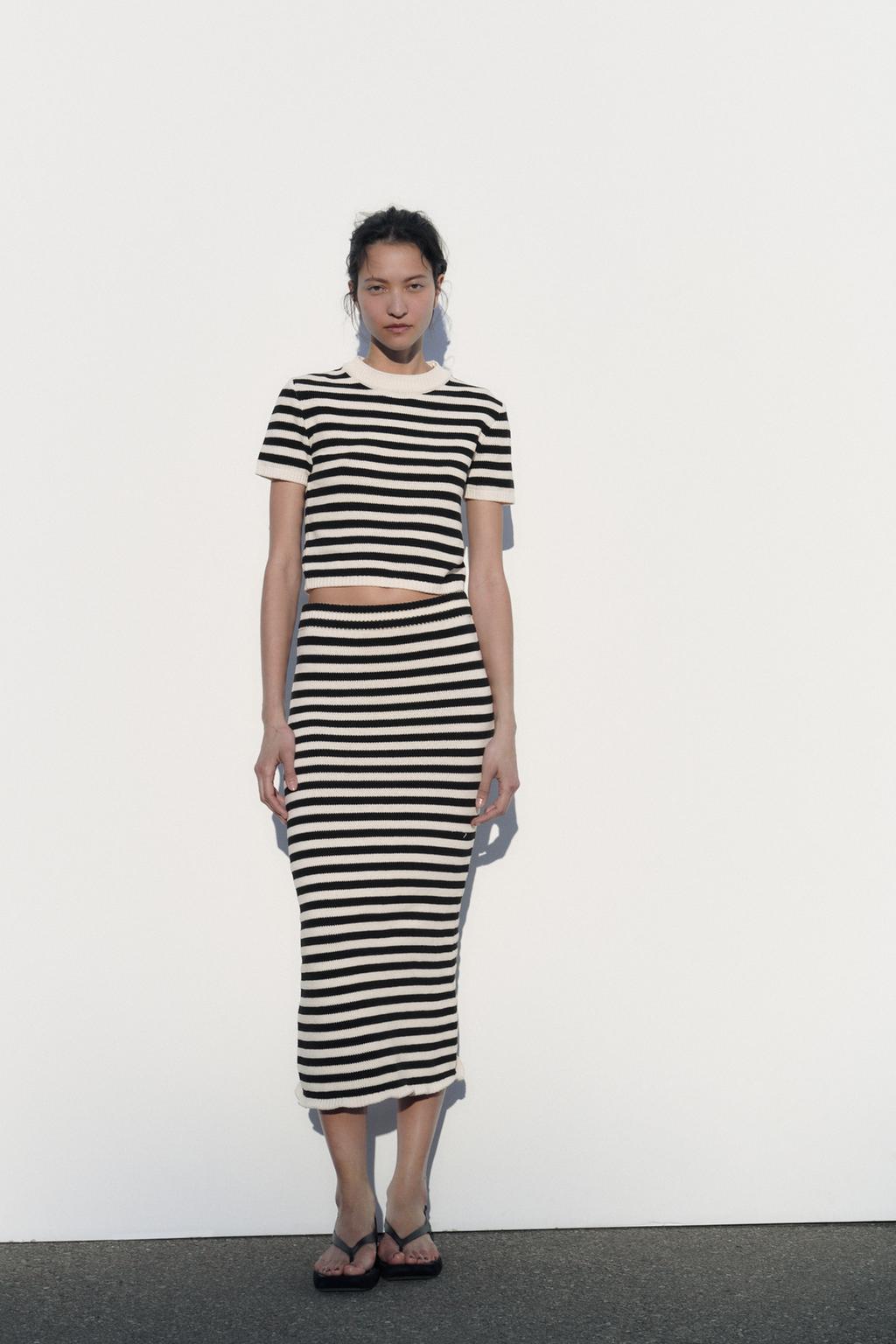 Striped Chenille Skirt