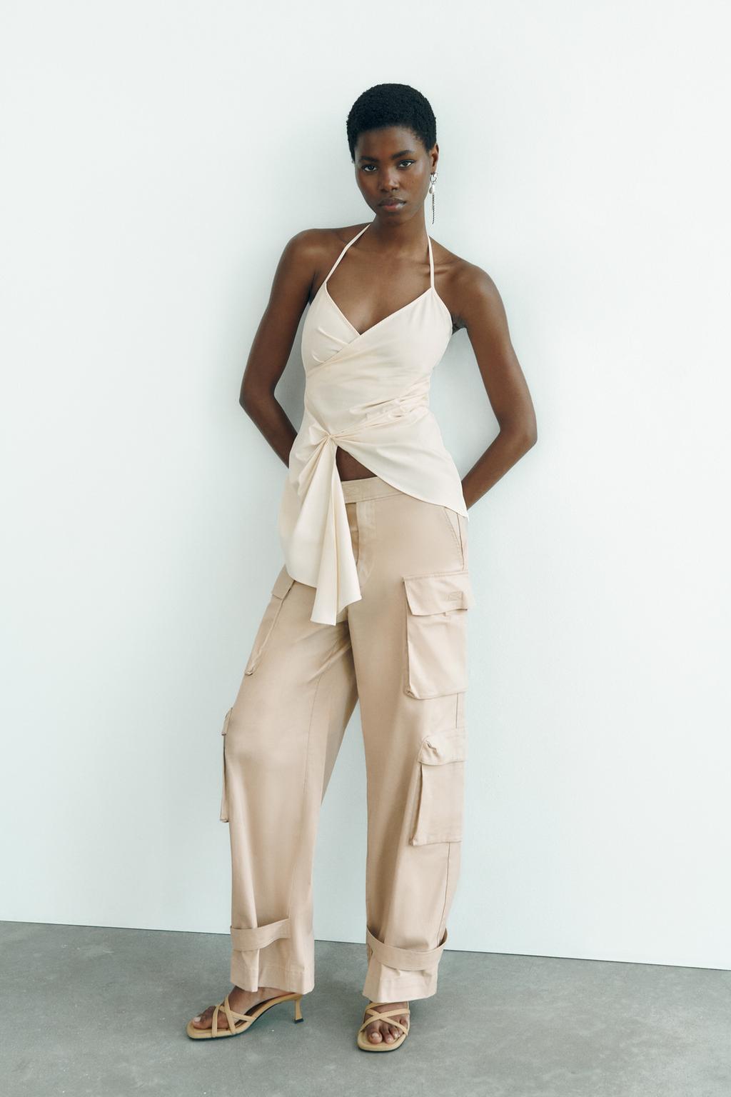 Cargo trousers with tabs
