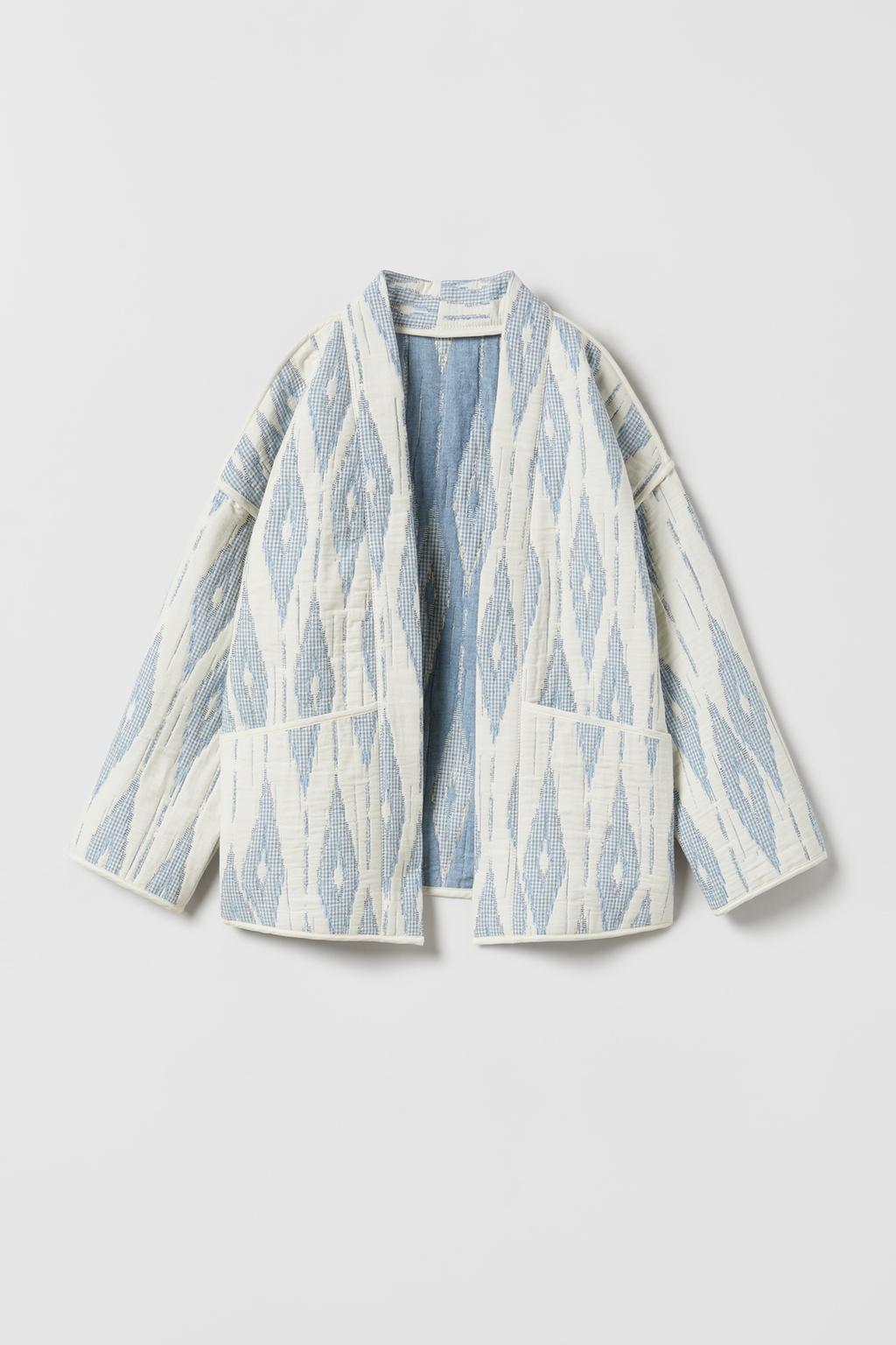 Kimono jacquard piping
