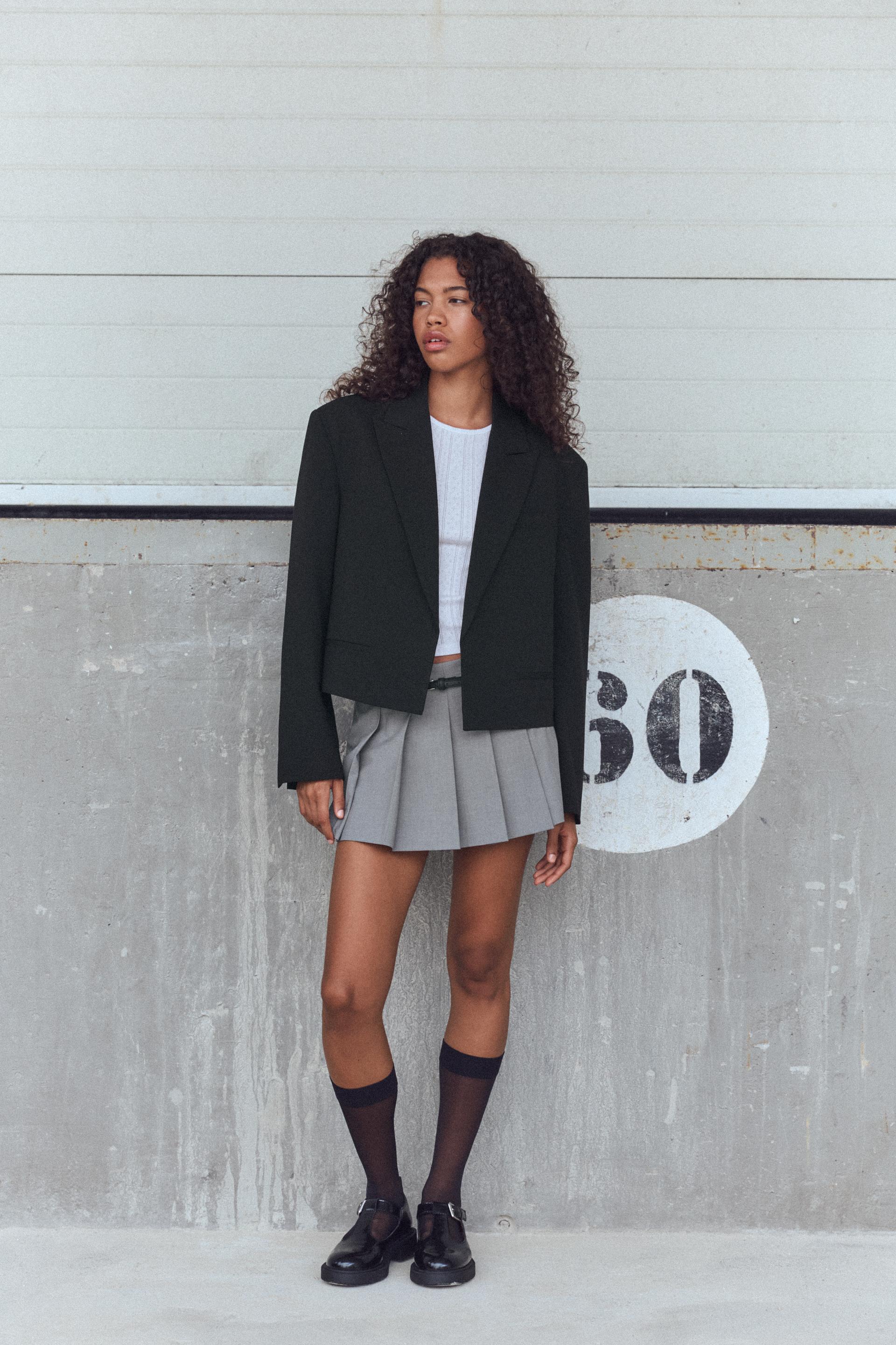 Oversize cropped blazer