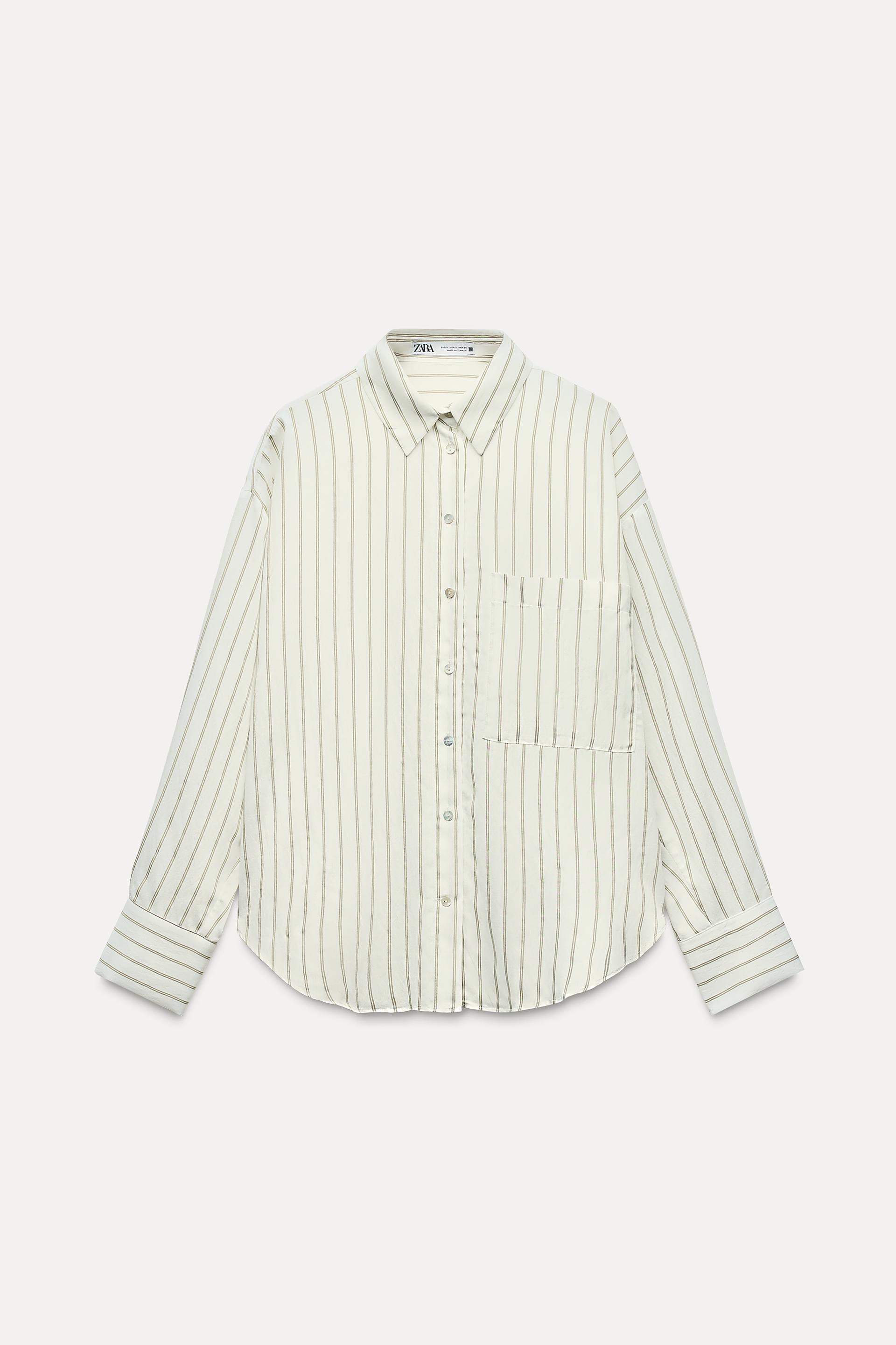 Striped soft-drape shirt