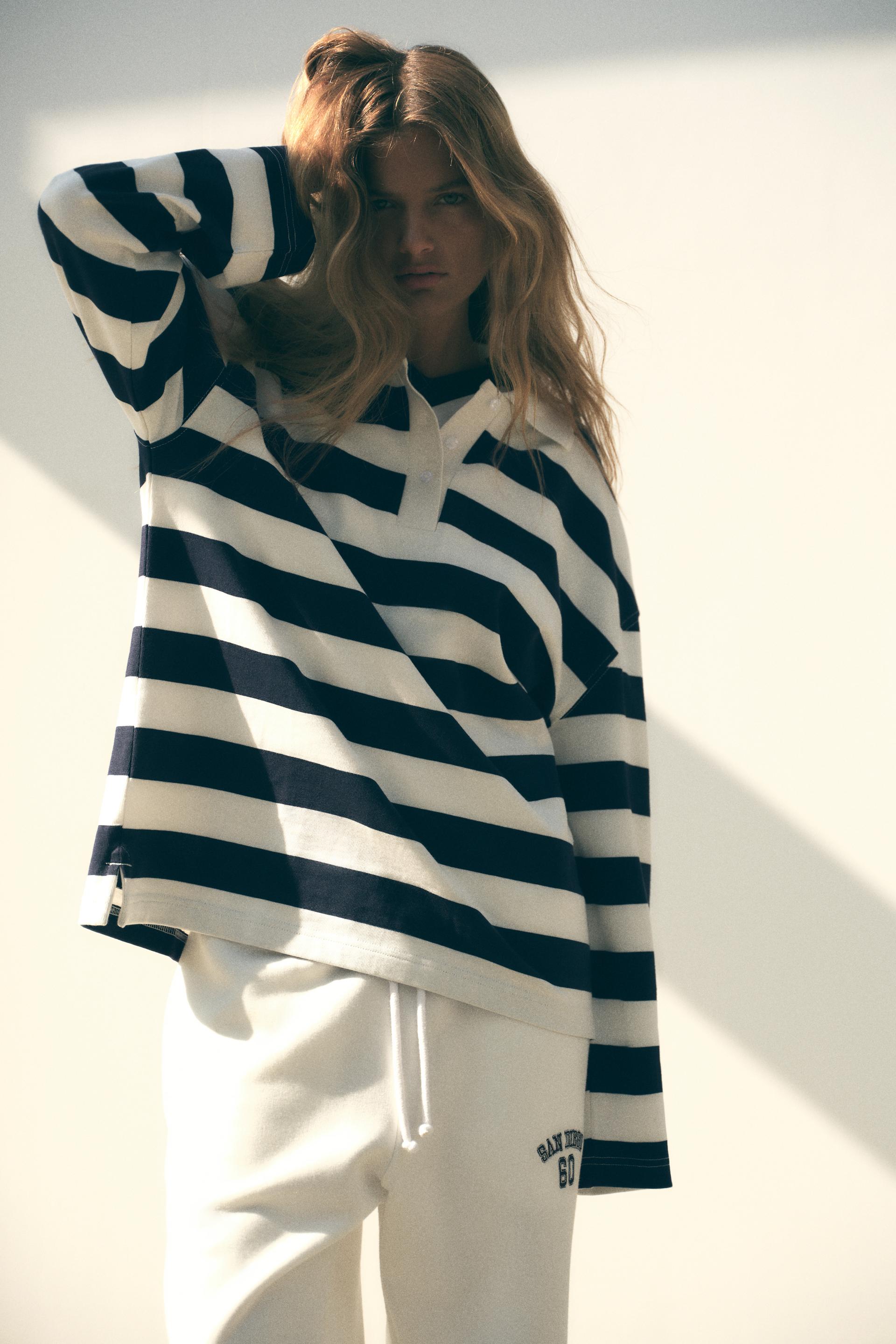 Striped polo shirt